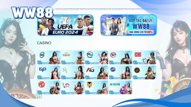 Casino WW88: Sự Lựa Chọn Hàng Đầu Khi Trải Nghiệm Cá Cược 2 Các nhà cung cấp nổi tiếng tại Casino WW88